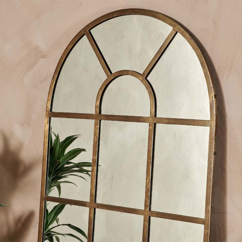 Imoma Full Length Arch Mirror, H180 x W80cm, Brass-1