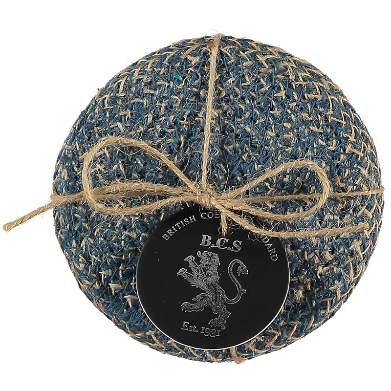 Jute Set of 4 Coasters, D10cm, Cornflower-1