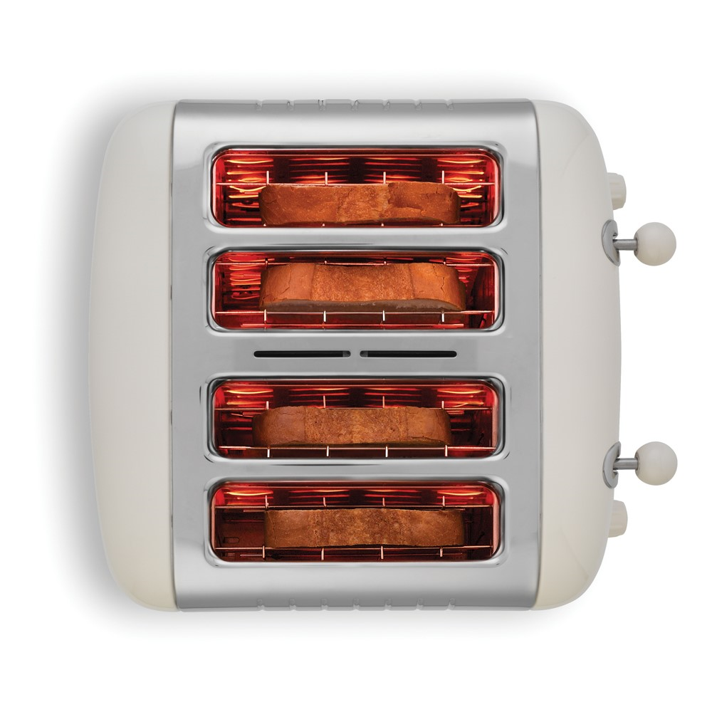 Lite 4 slot toaster, Canvas White-4