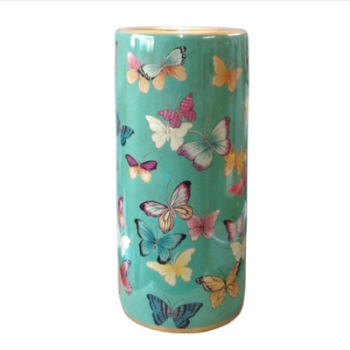 Umbrella Stand, Butterflies, Turquoise, 46cm, Tirquoise-0