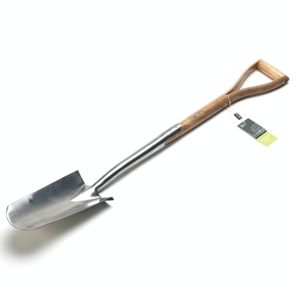 Stainless Steel Transplanting Spade, Silver/Natural-0