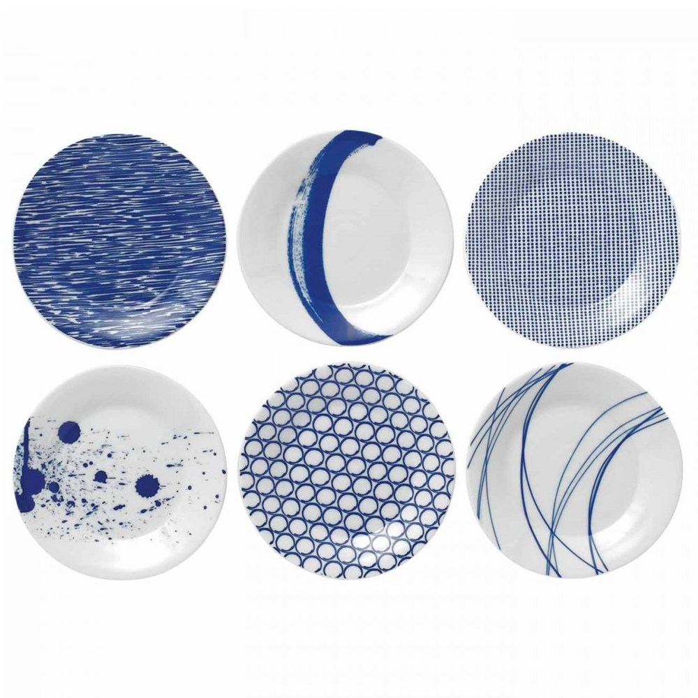 Pacific Set of 6 side plates, 16cm, Assorted-0