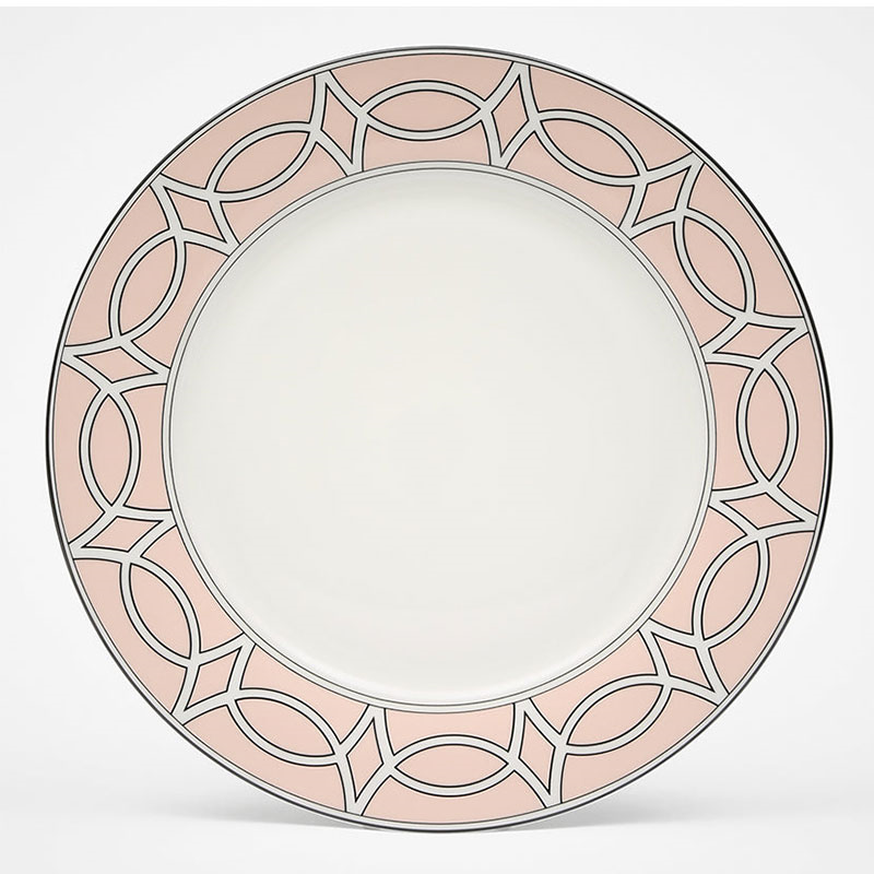 Loop Set of 2 Dinner Plate, D26cm, Blush-0