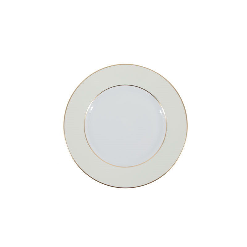 Sous Le Soleil Bread Plate, D16.5cm, Matt Gold Classic Ivory-0