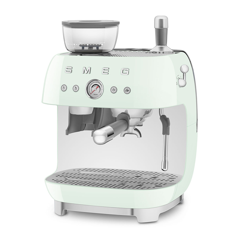 Espresso Coffee Machine with Grinder, Pastel Green-3