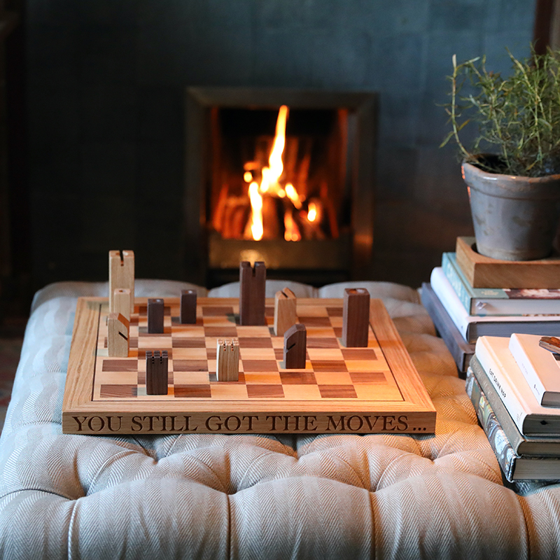 Personalised Chess Board, Oak-0