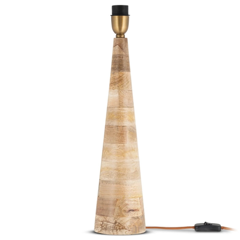 Chameli Mango Wood Table Lamp, H45cm, Natural-5