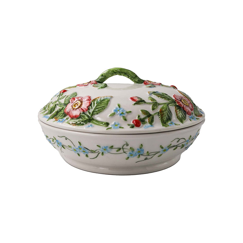 Giardino Lidded Serving Dish, H10 x W24 x D24cm, Multi-1