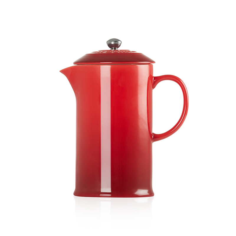 Stoneware Cafetiere, 1 litre, Cerise-0