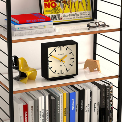 AMP Clock, H20.3 x W19.3 x D8cm, Black/Yellow-3