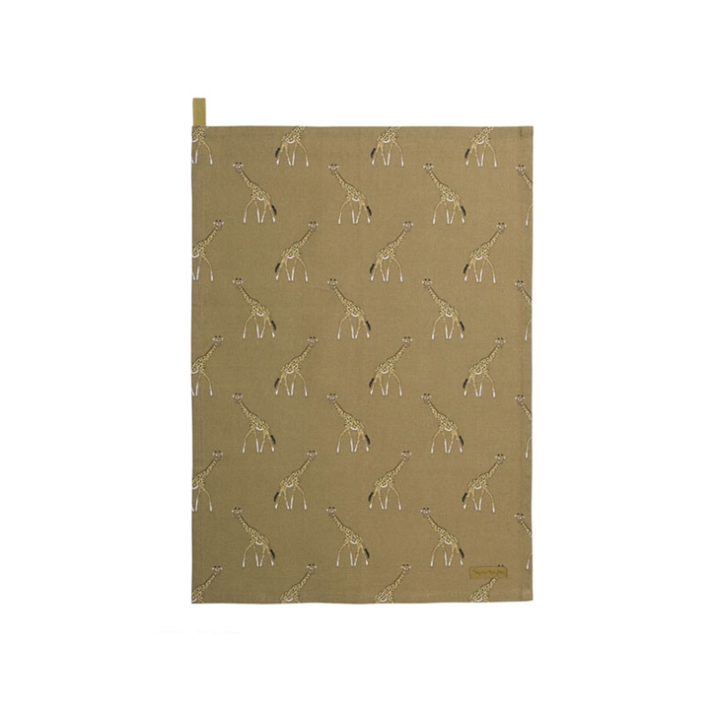 Giraffe Tea Towel, 45 x 65cm, Mustard-0