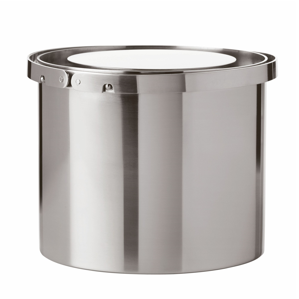 Cylinda-Line by Arne Jacobsen Ice bucket, H11 x W13cm - 1 litre, satin stainless steel-0