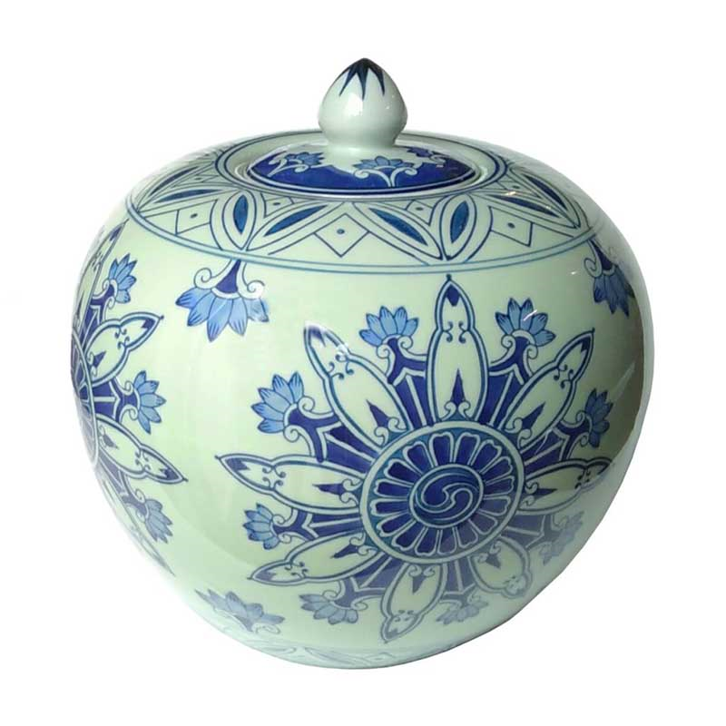 Wan Hua Tong Jar, H29cm, Blue-0