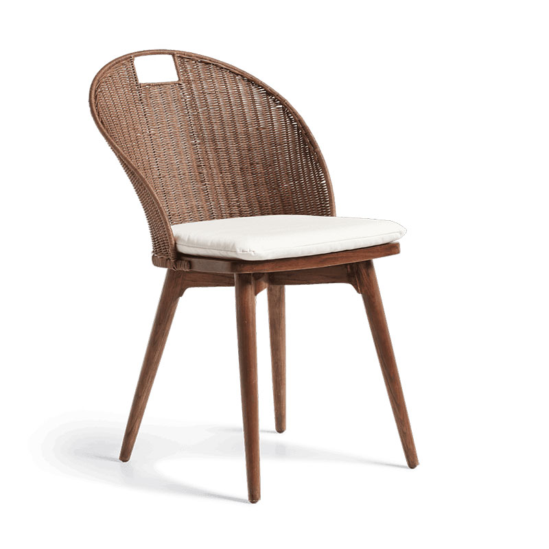 Panela Rattan Dining Chair, Chestnut-2