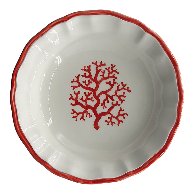 Coral Pasta Bowl, D22cm, White-0