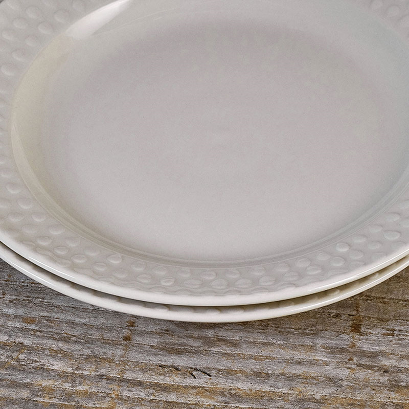 Ela Side Plate, D22.5cm, Cream-1