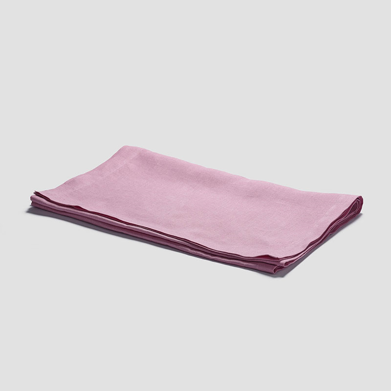 Linen Table Runner, 45 x 200cm, Raspberry-1