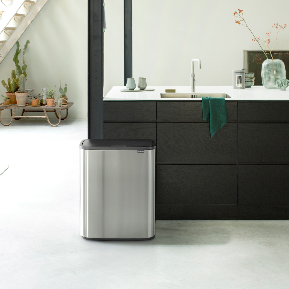 Bo Touch bin, 30 litre, Matt Steel Fingerprint Proof-0