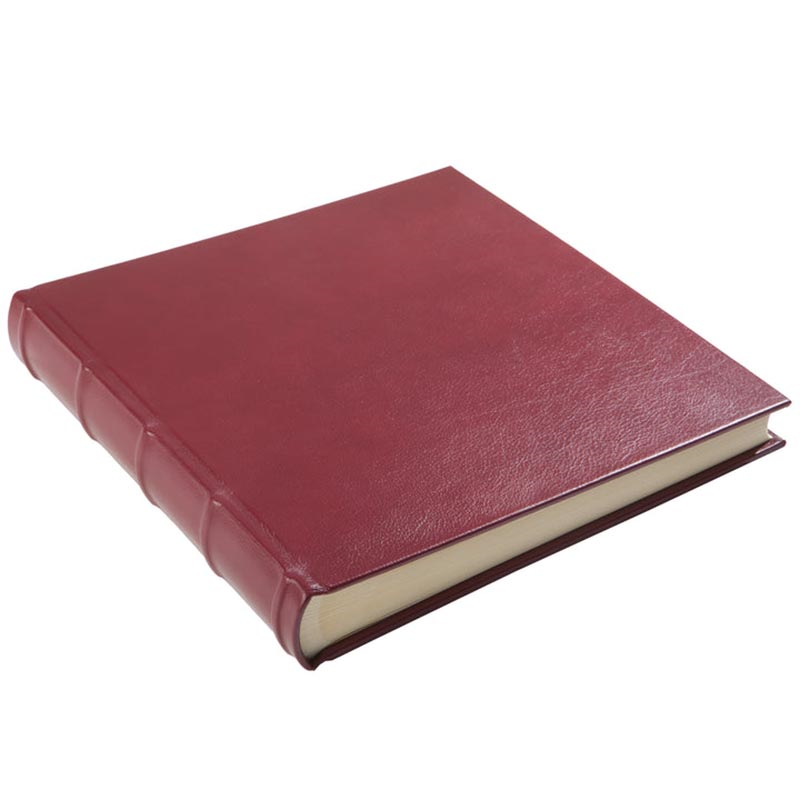 Leather Square Photo Album, 35.5 x 36.5cm, Burgundy-2