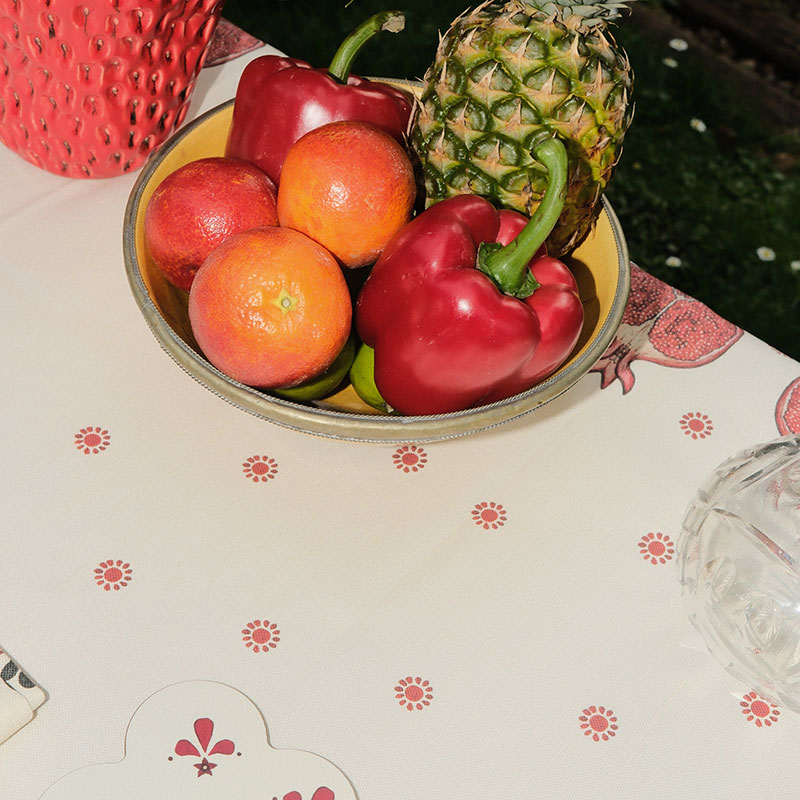 Bell Hutley Tablecloth, 138cm x 260cm, Pomegranate-4