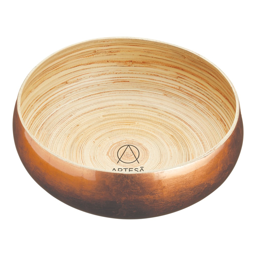 Serving bowl, 26cm, Copper Finish Bamboo-0