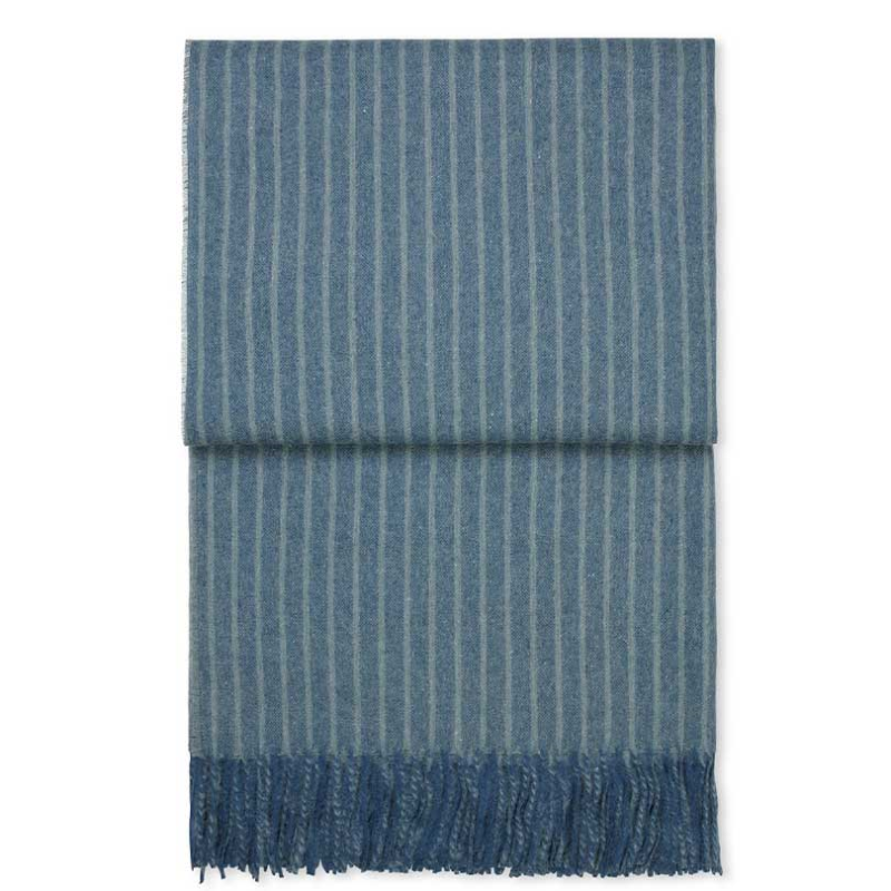 Stripes Throw, H130 x W200cm, Mirage Blue-2