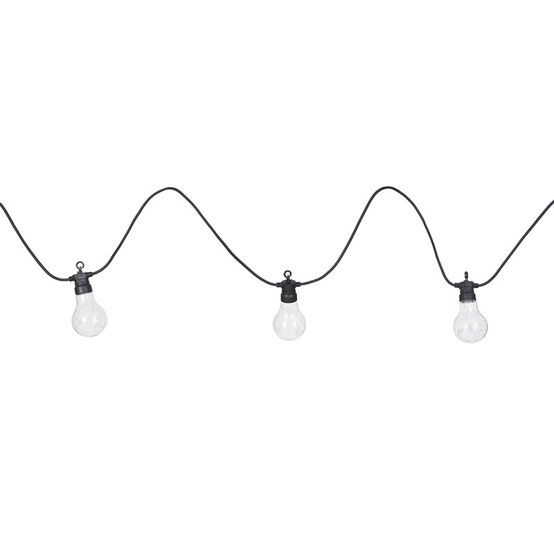 Classic Festoon Extendable Lights, 13m, Black-3