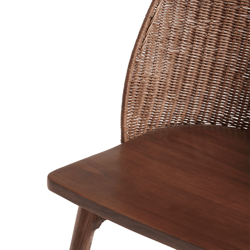 Panela Rattan Dining Chair, Chestnut-5