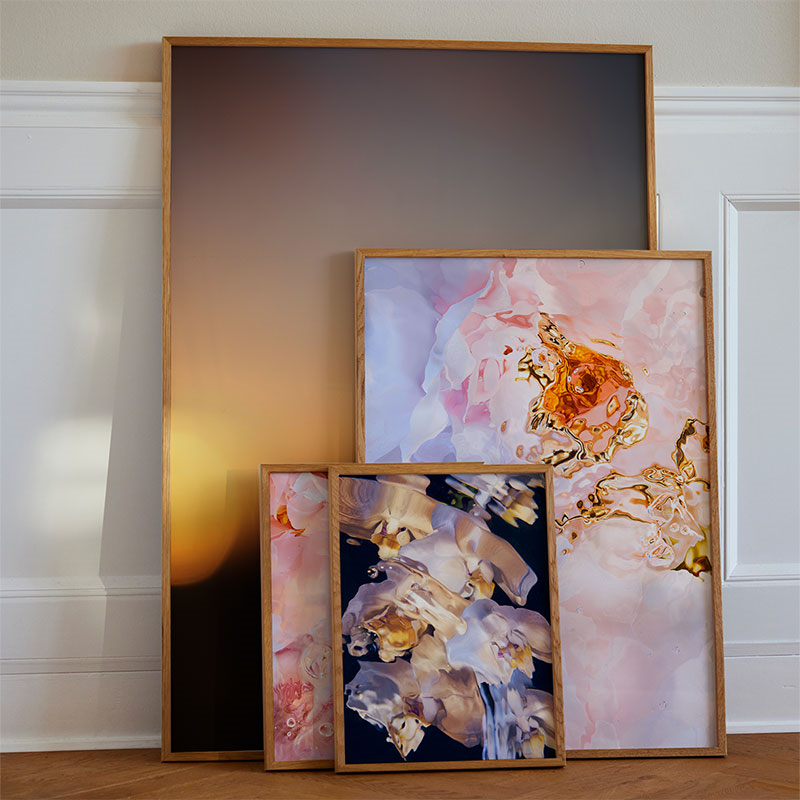 Sunset 02 Framed Print, 50 x 70cm, Orange-2