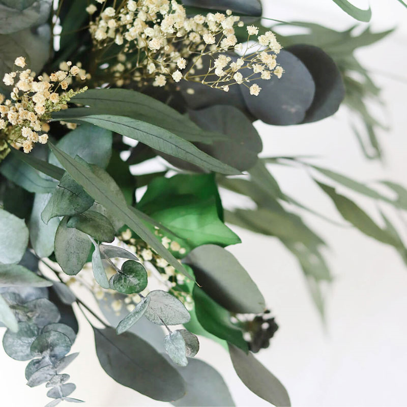 Greenery & Neutrals Large hand-tied bouquet, H42-48cm, Matcha-3