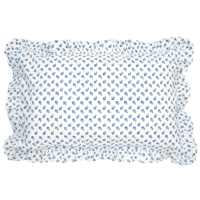 Ditsy Standard Pillowcase, Blue-1