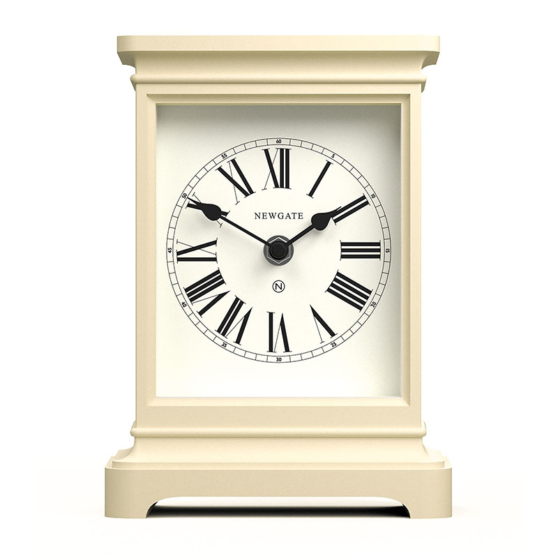 Time Lord Mantel Clock, 21.9cm, Linen White-2