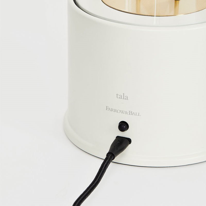 Tala x Farrow & Ball The Muse Portable Lamp, Candlenut White-4