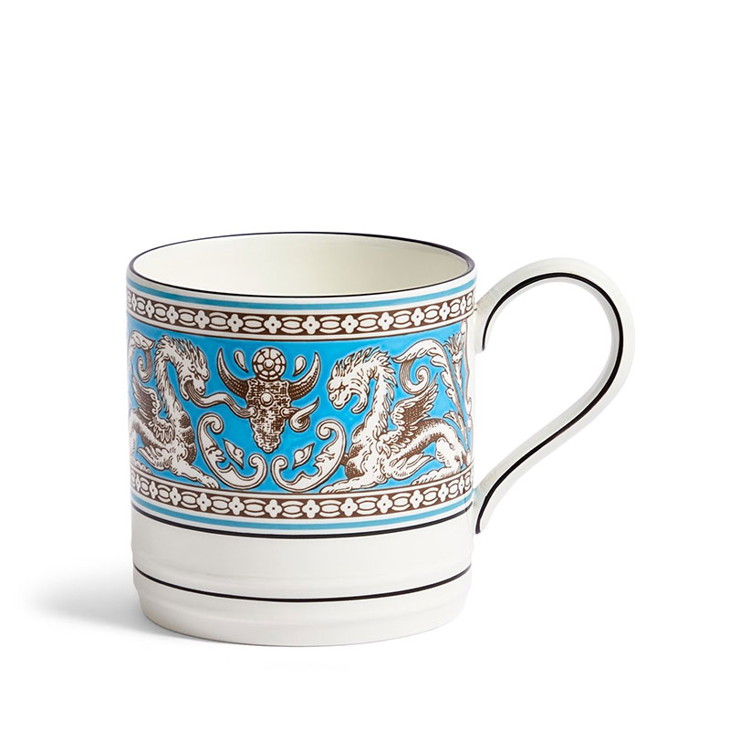 Florentine Mug, 326ml, Turquoise-0