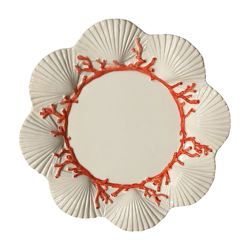 Saint Jacques Plate, D21cm, White-0