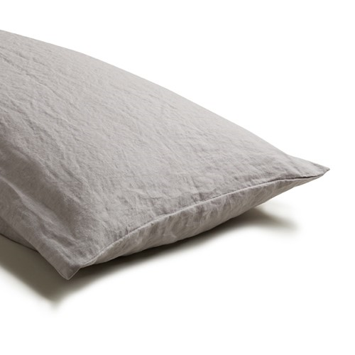 Pair of Super King Pillowcases, 50 x 90cm, Dove Grey-0