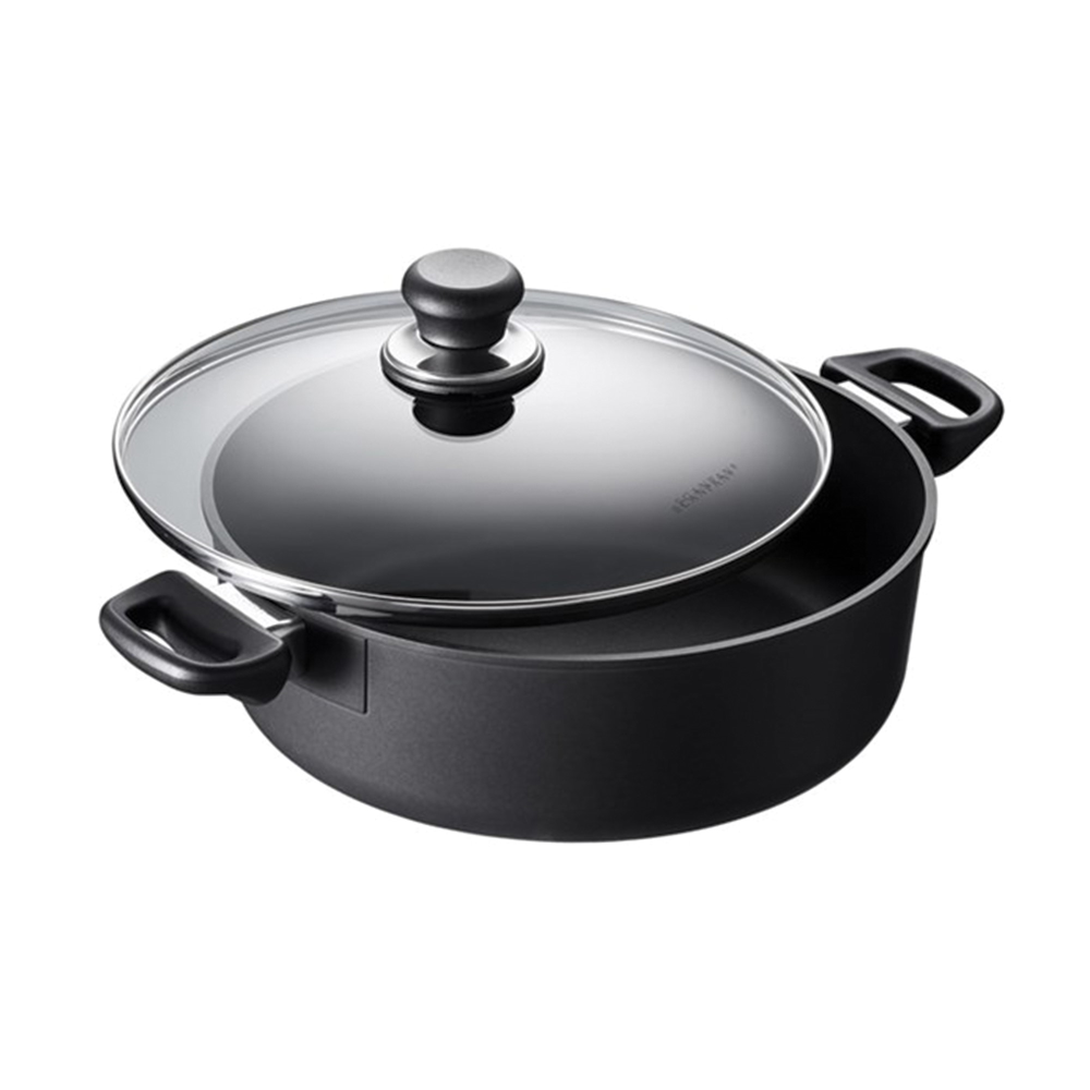 Classic induction Low sauce pot with lid, 26cm - 4.8 Litre, black-3