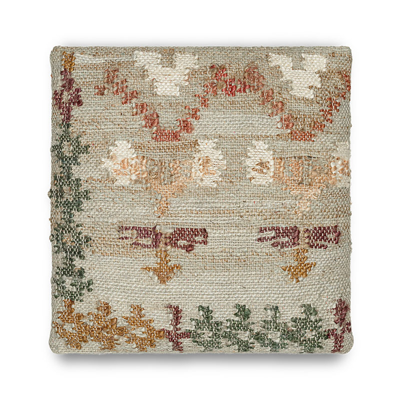 Dantri Cotton & Jute Cushion Cover, 50 x 50cm, Soft Grey-1