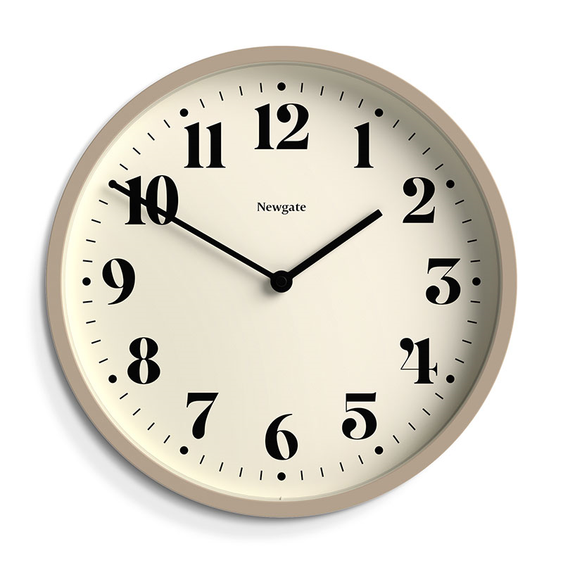 Number Four Wall Clock, D30cm, Stone-1