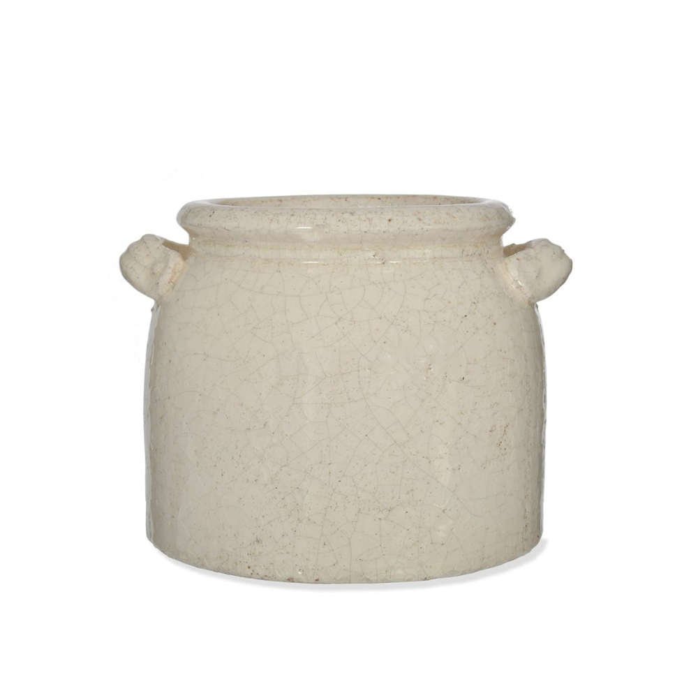 Ravello Plant pot, H17.5 x D21 x W23.5cm, White-2