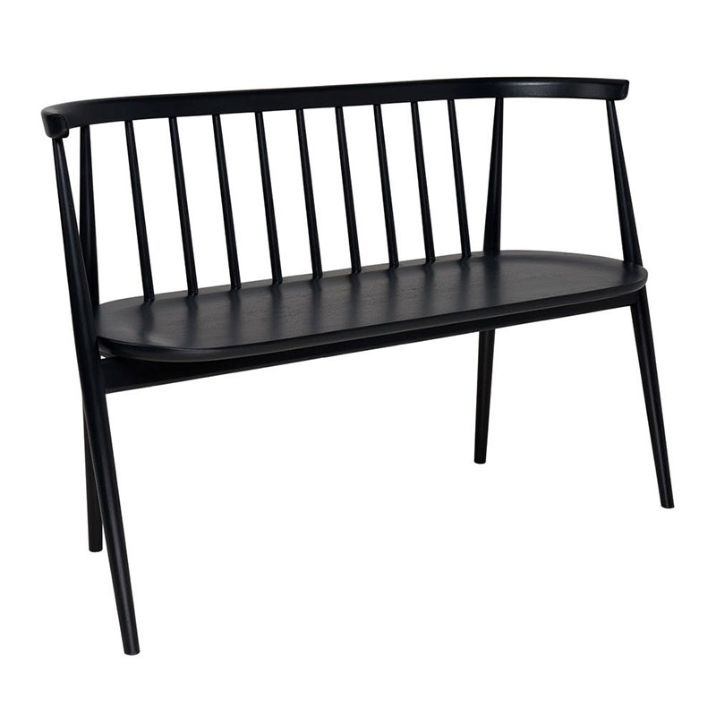 Heritage Mordern Love Seat, Black-1