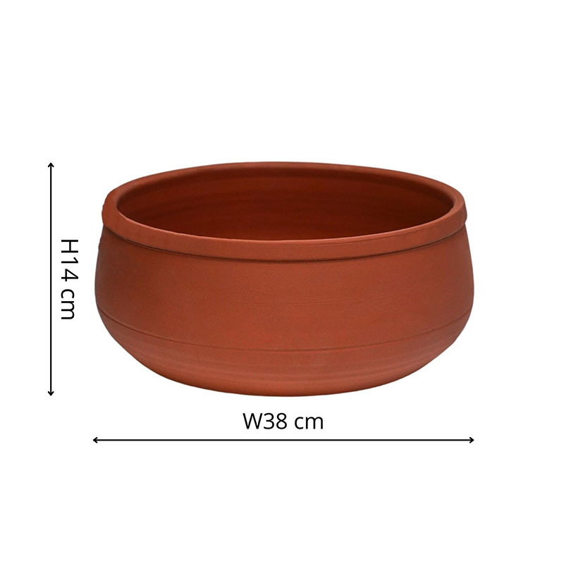 Kew Temperate House Handthrown Statement Bowl, D38cm, Burnt Umber-5