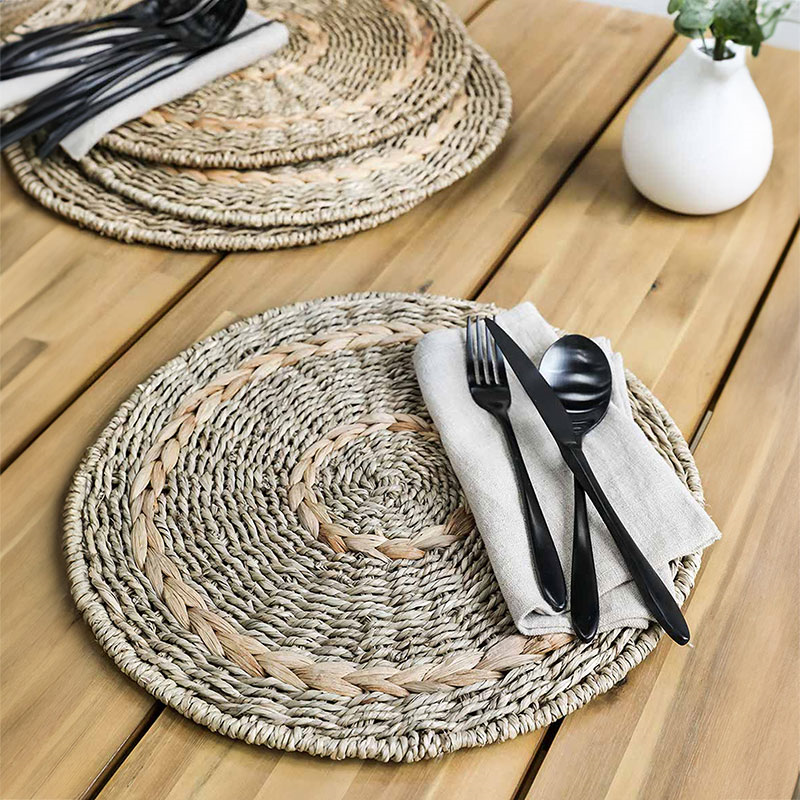 Bayford Set of 4 Woven Placemats, D35cm, Natural-0