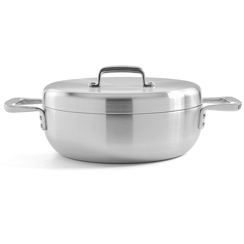 Urban Triply Chefs Pan with Lid, 26cm, Stainless Steel-0