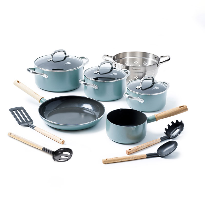 Mayflower Non-Stick 13 Piece Cookware Set, Blue-0