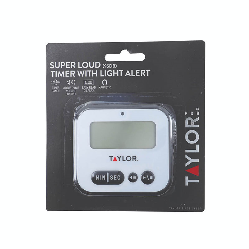 Super Loud Digital 100 Minute Timer with Light Alert, Black-6