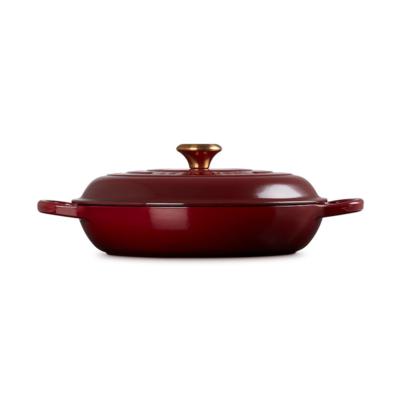 Signature Cast Iron Shallow Casserole, 30cm, Garnet-1