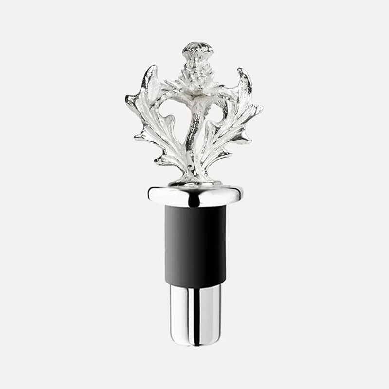 Thistle Silver Plated Bottle Stopper, 9.5 x 4cm, Silver-0