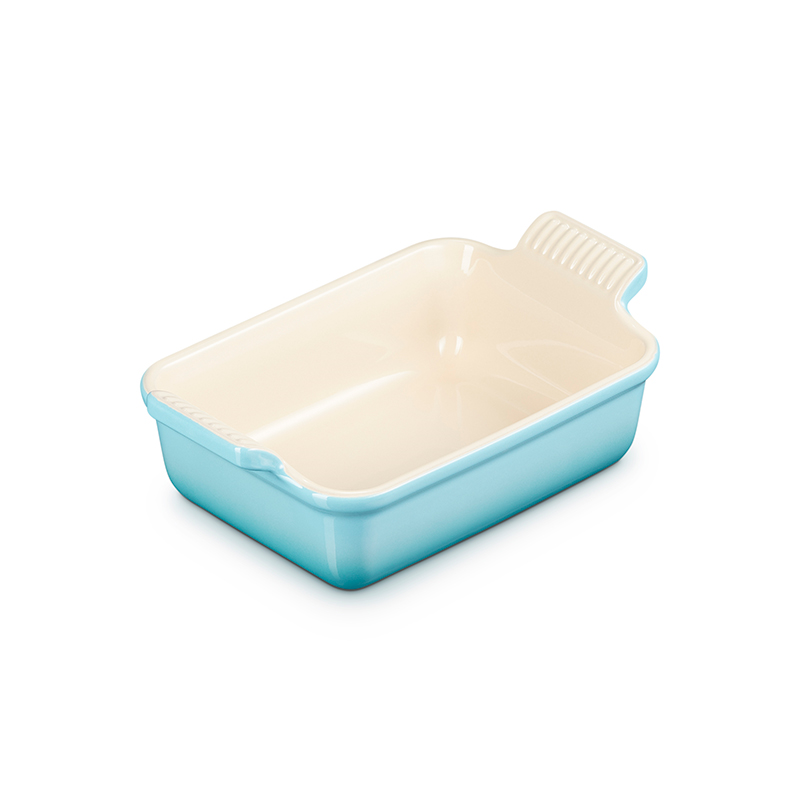 Stoneware Rectangular dish, 19 x 14cm - 1 litre, Teal-1