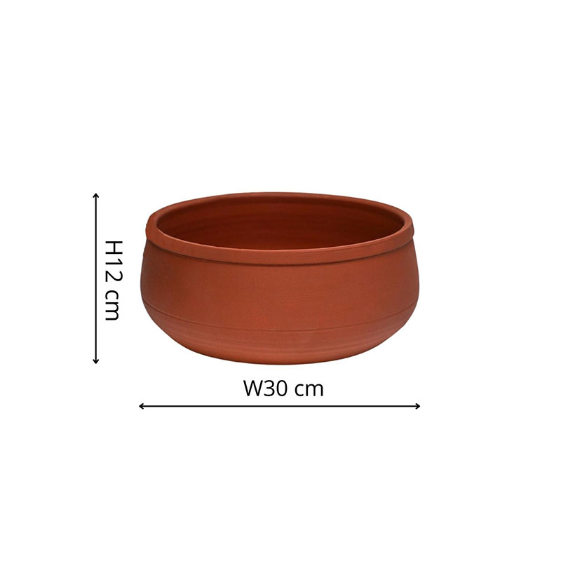 Kew Temperate House Handthrown Statement Bowl, D30cm, Burnt Umber-5